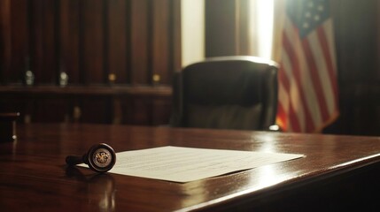 Signed official document with wax seal and quill pen on wooden desk, symbolizing presidential pardon or historic legal agreement. Vintage law and justice concept, antique paperwork and traditional aut