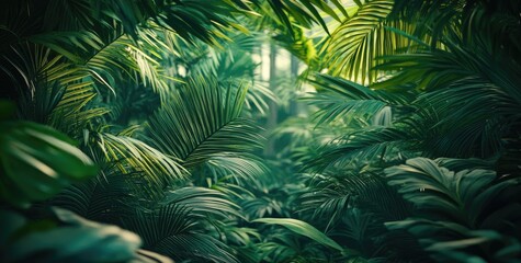 Lush tropical foliage