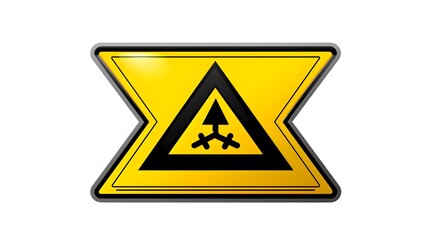 Obraz premium Vector Sign High Voltage Hazard Warning Signs Isolated Background Illustration