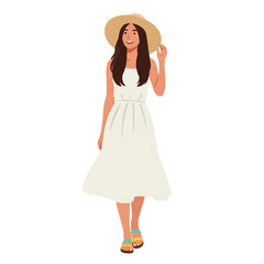 Vector of a teenager wearing a summer outfit