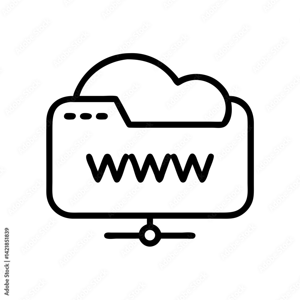 Poster website icon on transparent background for apps and websites