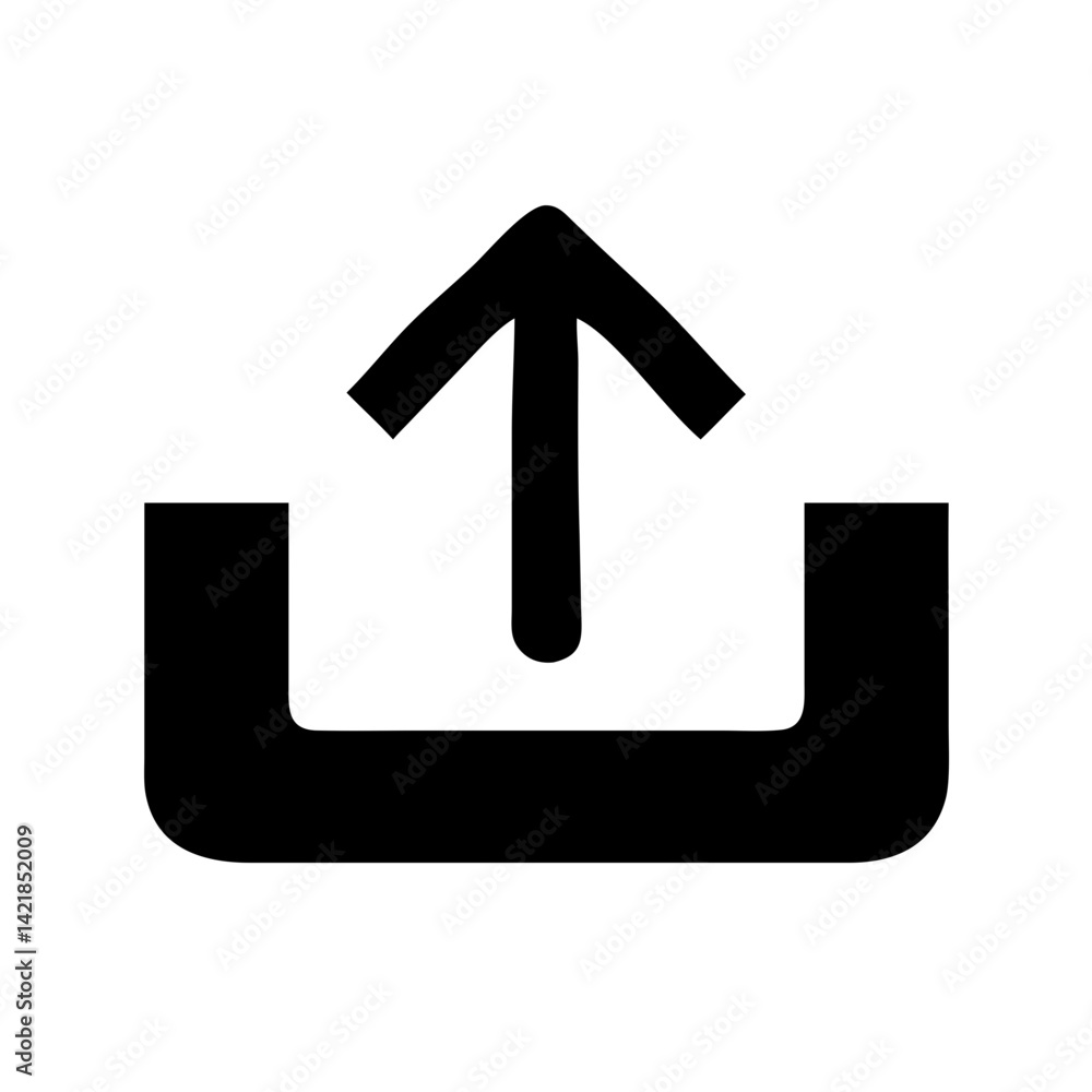 Aufkleber upload icon on transparent background for apps and websites