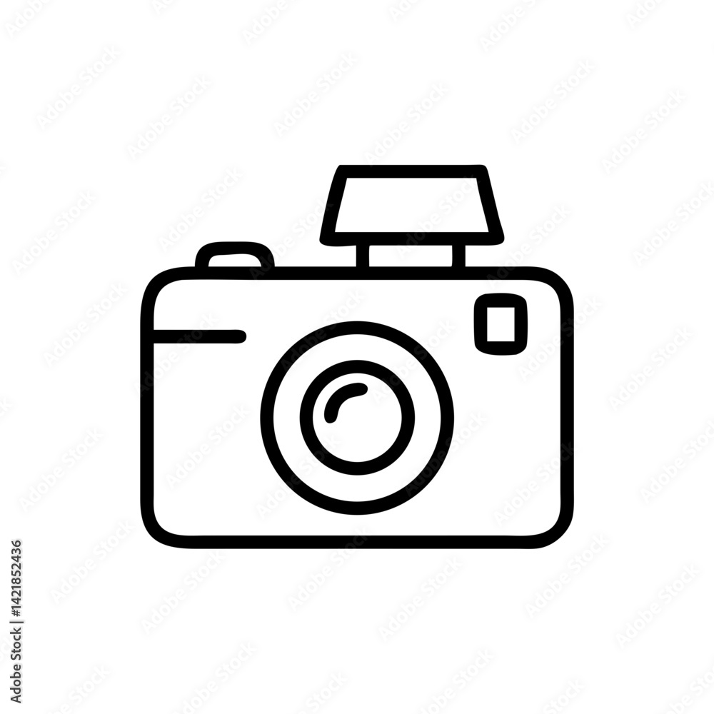 Poster camera icon on transparent background for apps and websites