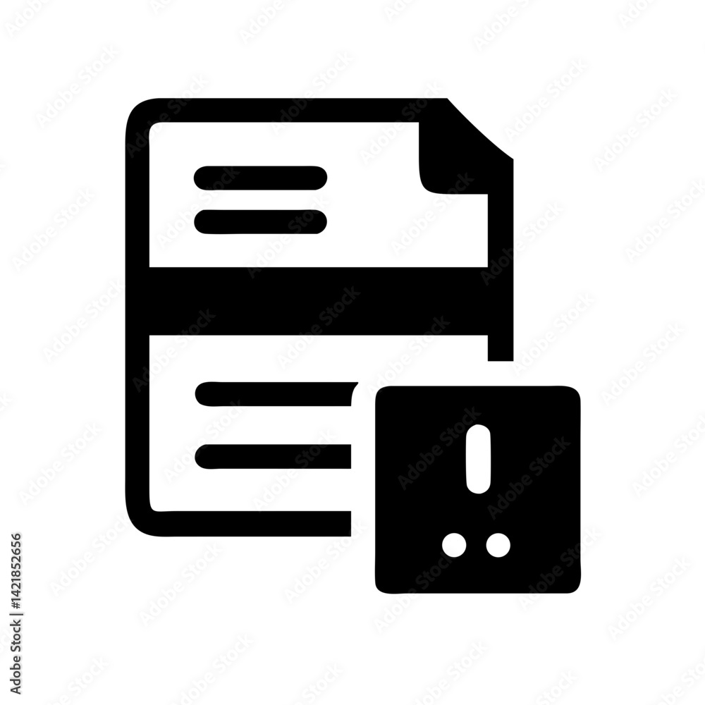 Poster data storage icon on transparent background for apps and websites