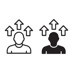 Thin line icons for minimalist digital interfaces
