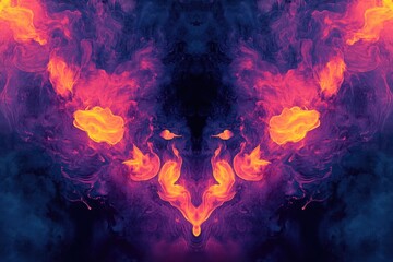 Abstract, vibrant, fluid art