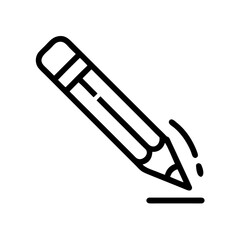 Fototapeta premium pencil icon on transparent background for apps and websites