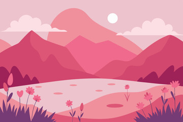 vector illustration of mountain landscape
