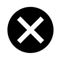 Obraz premium error cross icon on transparent background for apps and websites