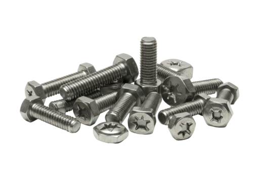 Metal screws and bolts