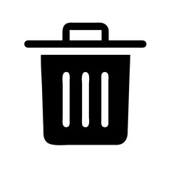 trash bin icon on transparent background for apps and websites