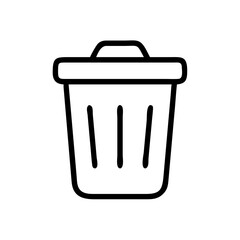 trash bin icon on transparent background for apps and websites