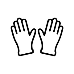 Fototapeta premium rubber gloves icon on transparent background for apps and websites
