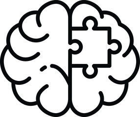 Brain Puzzle: This visual metaphor represents the intricate nature of the human mind and its problem-solving capacity with missing pieces. It signifies challenges and cognitive development.