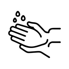 hand washing icon on transparent background for apps and websites