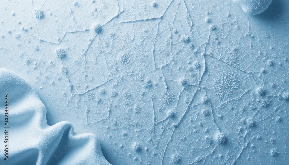 Aufkleber intricate ice patterns forming on a soft fabric close-up conceptual photography cool environment mac