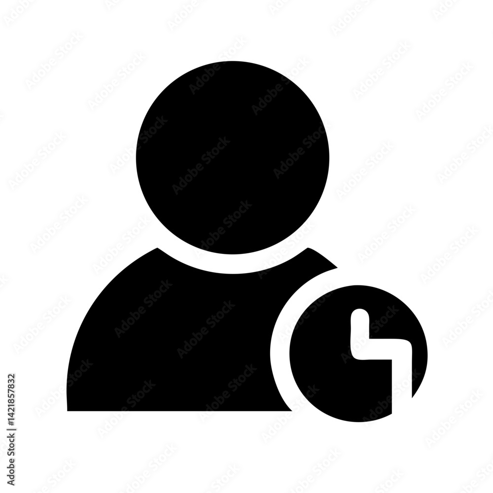 Poster user profile icon on transparent background for apps and websites