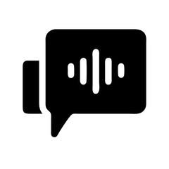 voice message icon on transparent background for apps and websites