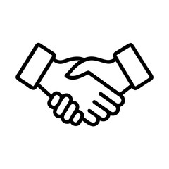 handshake icon on transparent background for apps and websites