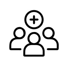 healthcare team icon on transparent background for apps and websites