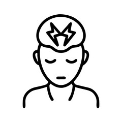 mental health icon on transparent background for apps and websites