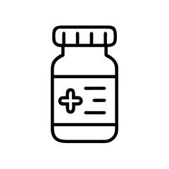 prescription bottle icon on transparent background for apps and websites