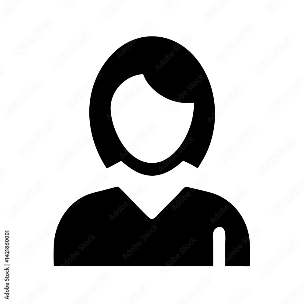 Poster user on transparent background for apps and websites