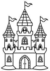 Obraz premium vector illustration of a castle