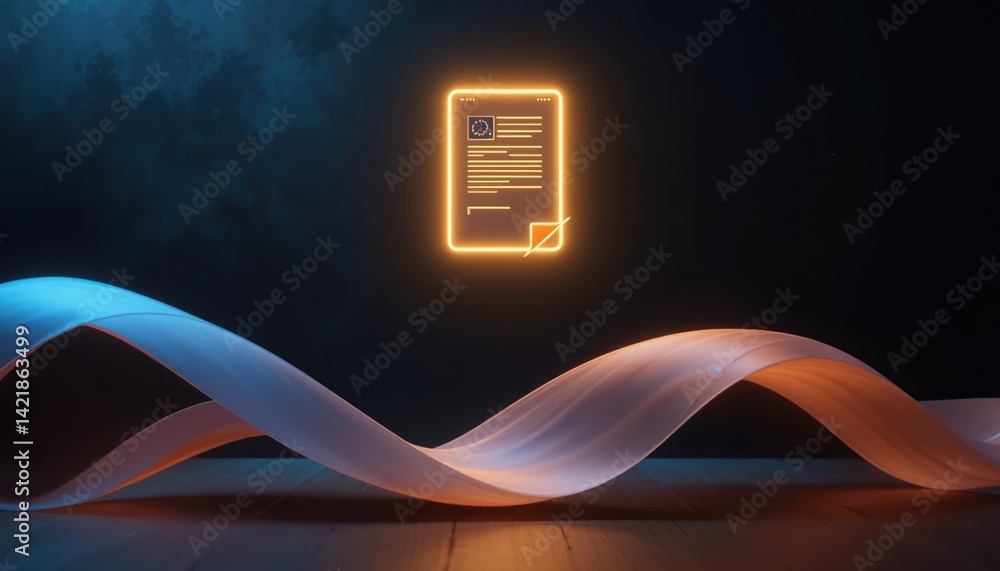 Aufkleber digital document creation process virtual office graphic design modern workspace side view innovativ