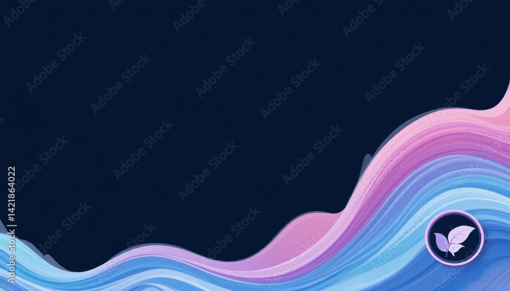 Aufkleber creative wave patterns abstract design digital art colorful environment artistic viewpoint fluid con