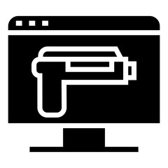 robbery online vector icon