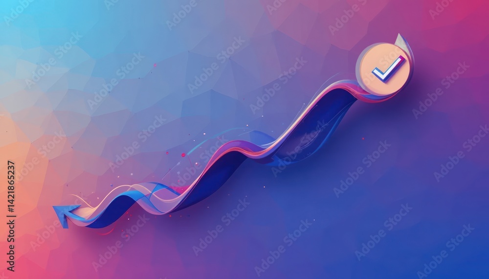 Poster dynamic growth visualization abstract graphic design digital art modern environment 3d style concept
