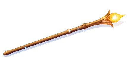 Professional Cartoon Vector of Magic Wand for Magical Themed Designs