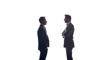 Professional businessmen discussion in modern loft office setting for business concept