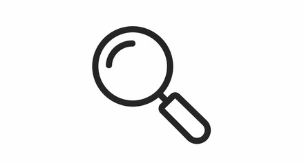 Magnifying Glass Icon, Search and Discovery Symbol