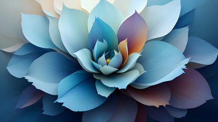 Abstract Pastel Flower: Layered Petals and Smooth Gradients.
Modern Floral Design: Soft Colors and Artistic Petals.
Serene Flower Art: Gradient Petals on Dark Background.
