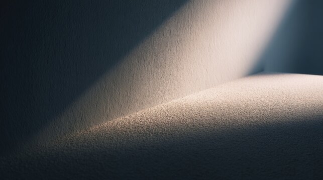 close-up of sharply contrasting elements natural textures meet smooth surfaces under soft lighting