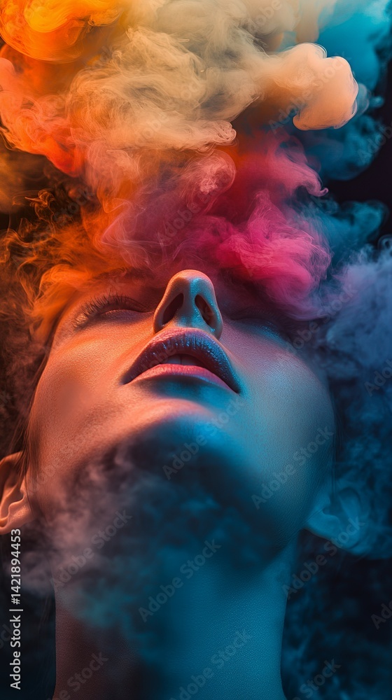 Aufkleber vibrant abstract expression of emotions with rich colors and dynamic composition capturing the essen