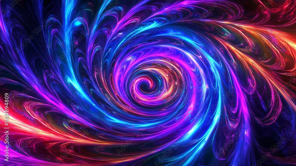 Poster a colorful swirl creating a dreamlike and surreal atmosphere of motion and fluidity captivating the 