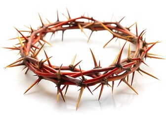 Fototapeta premium Crown of thorns isolated on white background