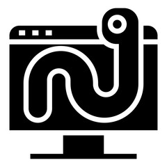 worm vector icon