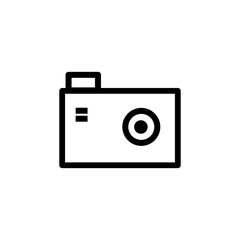  A simple digital camera icon on white background