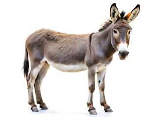 Obraz premium Donkey isolated on white background