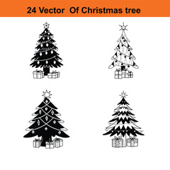 Christmas tree silhouette perfect for holiday decor and festive designs. Its minimalist outline brings timeless Christmas charm to any project.Christmas Tree
