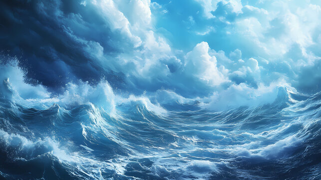 Fondo cielo azul. Nocturne Surge. Illustration