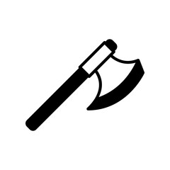 Minimalist Illustration of a Traditional Axe on a White Background
