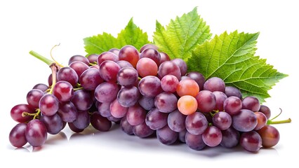 Fototapeta premium Fresh grape vine isolated on white background