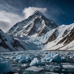 The savage beauty of K2 in winter, where avalanches roar down its faces and ice crystals hang in the air like frozen whispers.