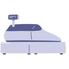 Cashier Machine side view illustration