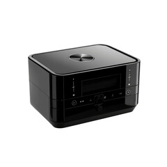 Fototapeta premium Sleek Black High-Fidelity Audio System with Control Panel